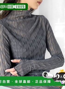 日本直邮Classical Elf 带指洞图案薄纱宽松上衣 [C04519EW07159]