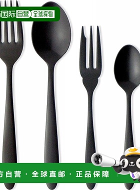 【日本直邮】Nagao Tsubame Sanjo Sumi-Tame 晚餐餐具套装 4 件