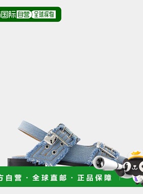 香港直邮GANNI 女士芭蕾乐福鞋 S2939 SS2025 蓝色 Ganni Charms