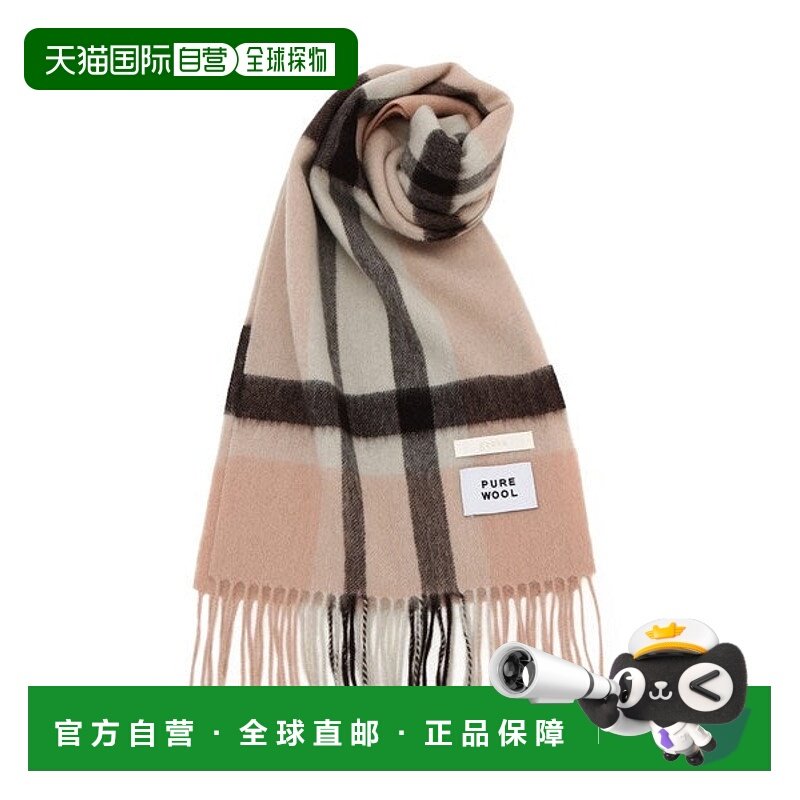 日本直邮grove 可洗涤羊毛格纹围巾 [96496994]
