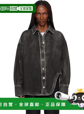 1h可退 香港直邮The Attico 女士 黑色 Diana 牛仔衬衫 260WCB000