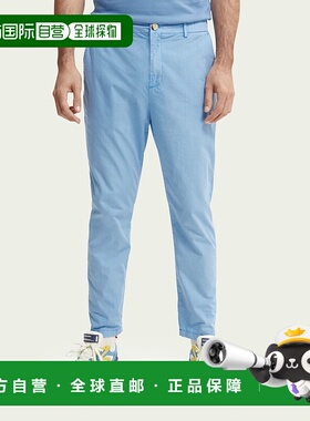 自营 Scotch & Soda Fave 成衣染色有机斜纹棉布裤 - 蓝色 美国奥