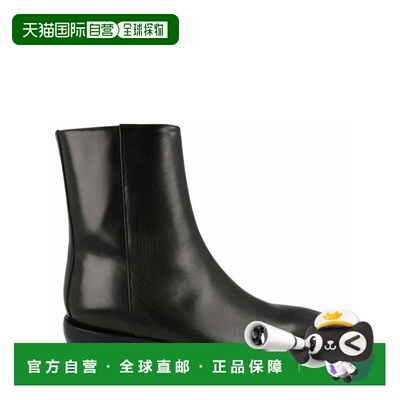 自营salvatore ferragamoFuerte Leather Ankle Boots - black 美