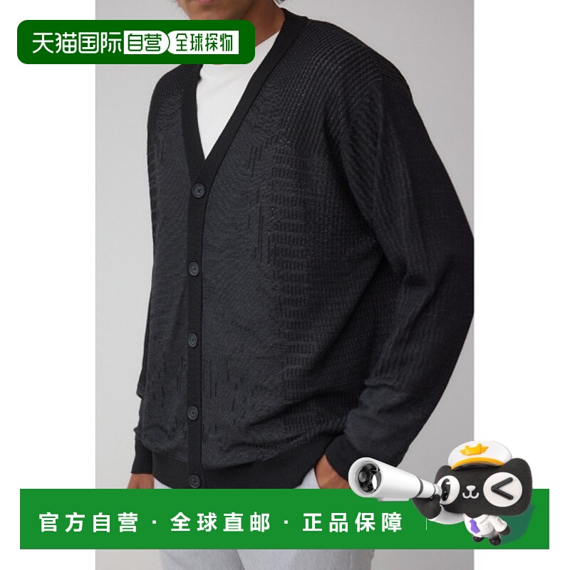 1h可退 日本直邮AZUL BY MOUSSY 男士宽松轻薄针织开衫 透光编织