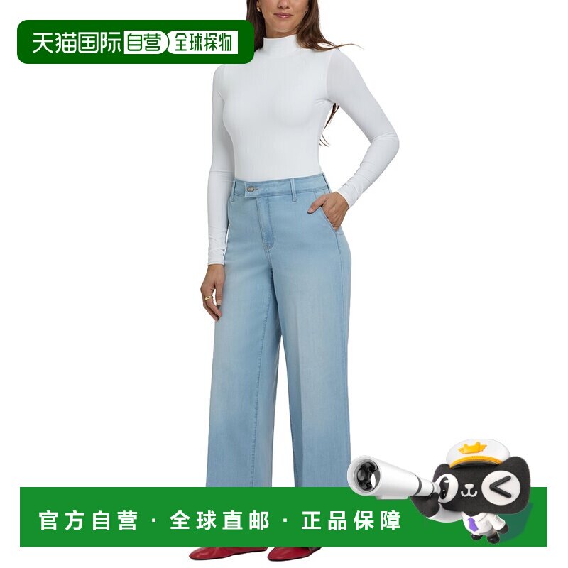 自营NYDJ Mona海滨宽腿牛仔裤-蓝色 美国奥莱直发