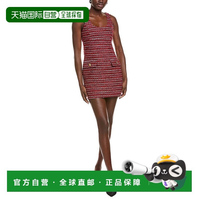 自营Endless Rose Tweed Wool-Blend Mini Dress - red 美国奥莱