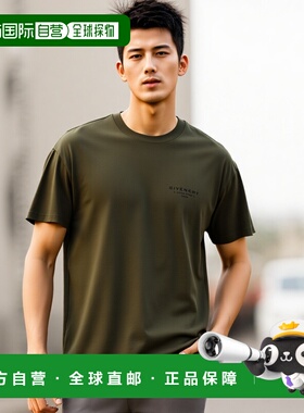 香港直邮GIVENCHY 男士T恤 BM71NK3YRV305 AW2025绿色 男装
