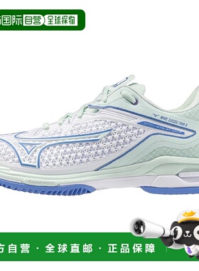 【日本直邮】美津浓Wave Exceed Tour 6 OC 网球鞋 61GB2473白/蓝