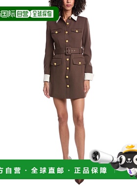 自营Toccin Valerie Collared Shirtdress - brown 美国奥莱直发