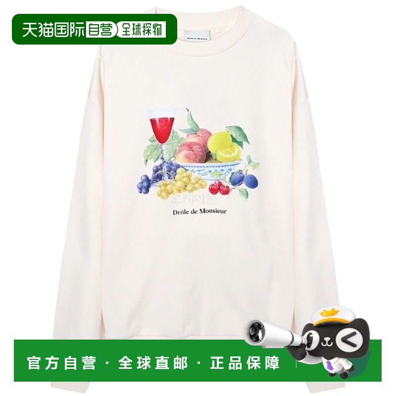 韩国直邮DROLE DE MONSIEUR 运动衫花瓶图案棉质上衣 BSW121CO001