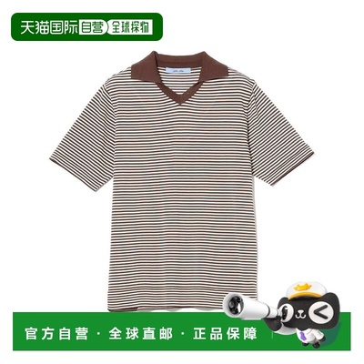 1h可退 日本直邮Blu Bre 男士 微型条纹无口袋polo衫 24020015579