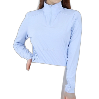 韩国直邮G/Fore高尔夫长袖女款蓝色立领运动拉链G4LS23K868-SKY