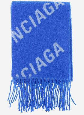 BALENCIAGA 男士围巾 697725421B14277 AW2022 蓝色