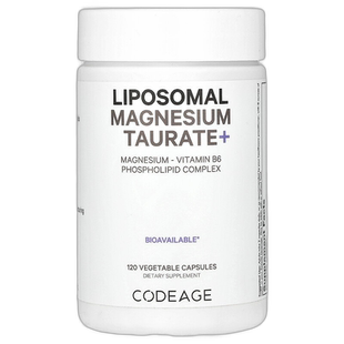 香港直邮Codeage,脂质体牛磺酸镁+,120 粒植物胶囊