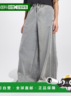 1h可退 香港直邮Adidas 女士 宽松款灰色长运动裤 JW7331COGR