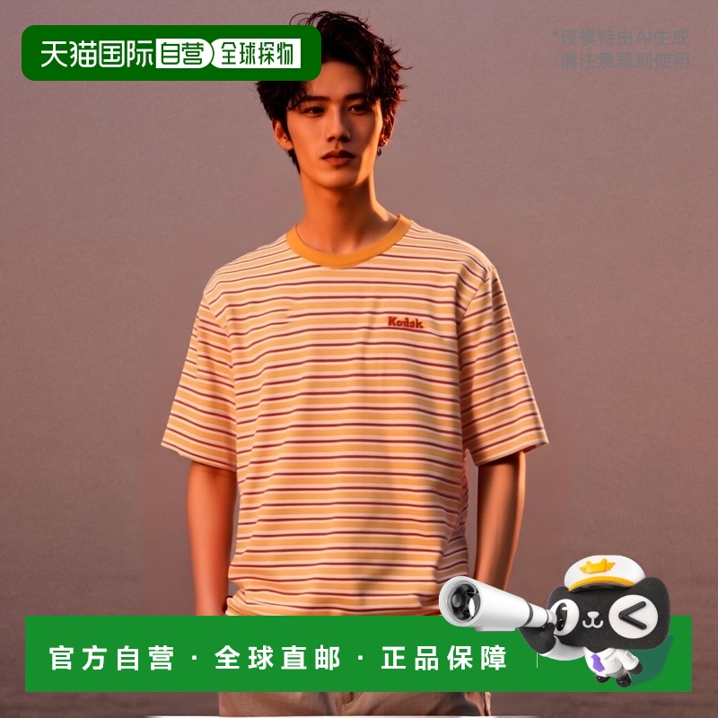 韩国直邮KODAK正品新款美式校园时尚运动男女同款T恤K4123LRS33YL