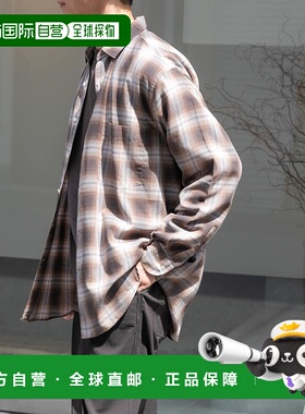 1h可退 日本直邮FORK&SPOON 男士棉羊毛宽松格子衬衫 DF4613V032