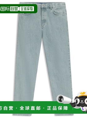自营 hugo boss亮蓝色硬质牛仔宽松牛仔裤-绿色 美国奥莱直发