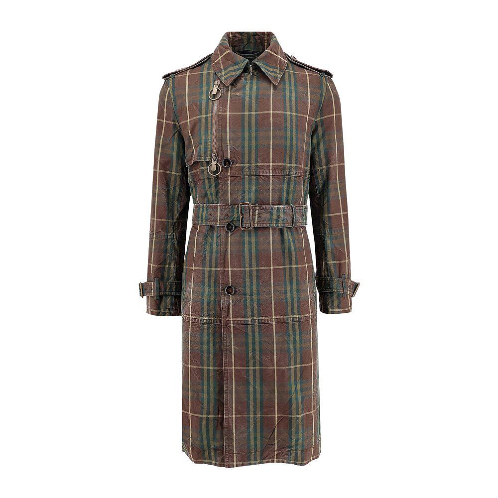 Burberry 格纹图案风衣 80984751