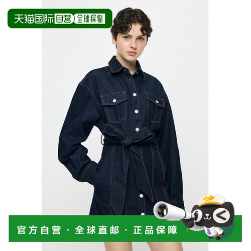 日本直邮MOUSSY 女士 牛仔迷你连衣裙配腰带 010JS1111831