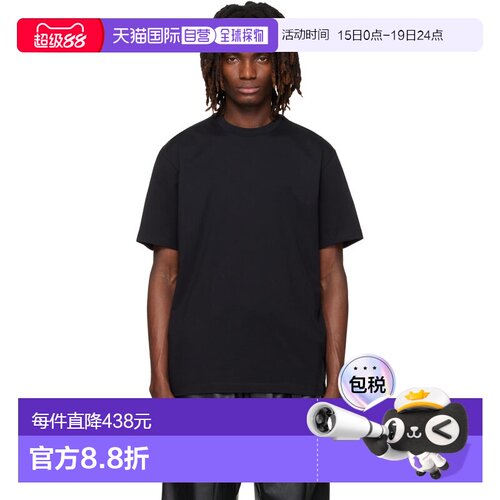 香港直邮Y-3 男士 黑色 Mercedes-AMG F1 联名 Star Logo T恤 KR2
