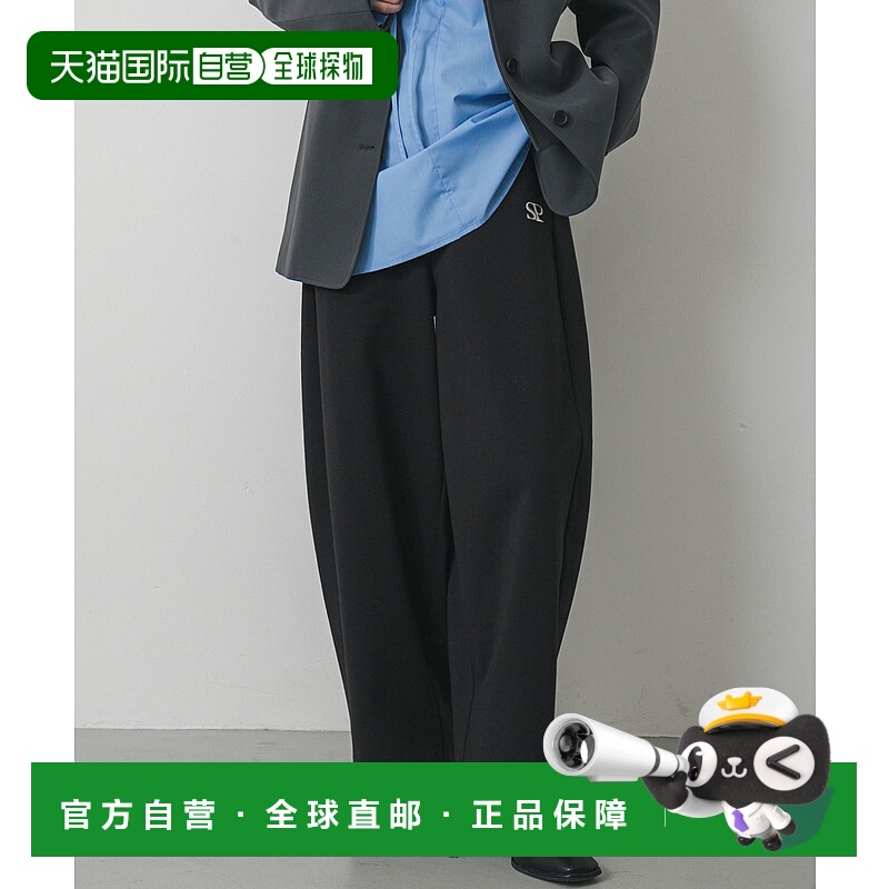 1h可退 日本直邮SENSE OF PLACE 女装宽松刺绣半拉链运动裤 AAA72