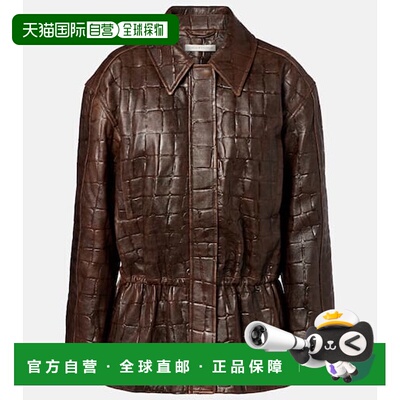 1h可退 香港直邮EMILIA WICKSTEAD 女士 Norcutt 鳄鱼纹皮革夹克