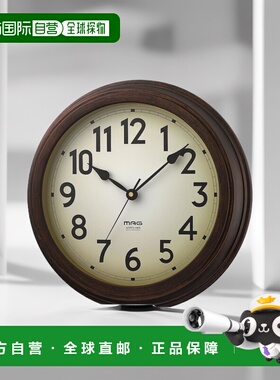 【日本直邮】MAG（饰品）指针式挂钟 大正馆 木棕色W-778 BR-Z