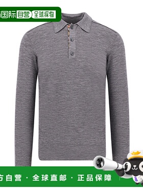 香港直邮BURBERRY 男士针织衫 81121441 AW2025 灰色 罗纹针织POL