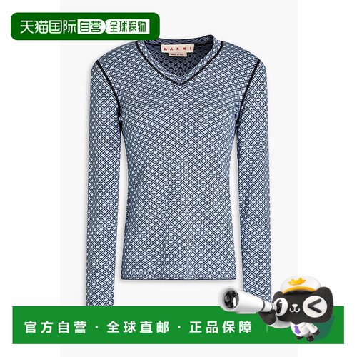 1h可退 香港直邮Marni 玛尼 女士 提花针织棉质毛衣 CVMD0059Q0UF