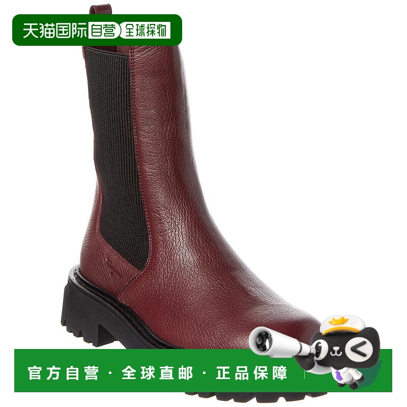 自营salvatore ferragamo菲拉格慕双Gancini皮靴-棕色 美国奥莱直