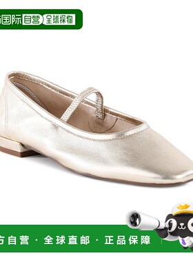 自营Seychelles Maryjane Leather Flat - gold 美国奥莱直发女鞋