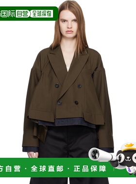 1h可退 香港直邮Sacai 女士 棕色 Suiting & Denim 西装外套 2608