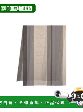 香港直邮Salvatore Ferragamo 条纹徽标围巾 520120高级感 正品