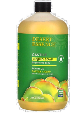 香港直邮Desert Essence橄榄皂液含茶树油沐浴露946ml正品保湿
