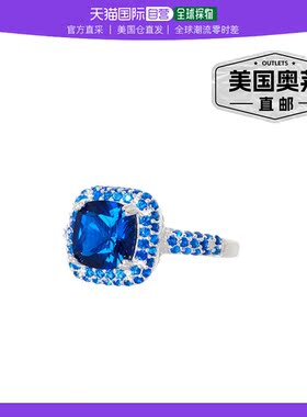 自营sterling forever 925 纯银蓝宝石 CZ Legacy 戒指 - 银白色