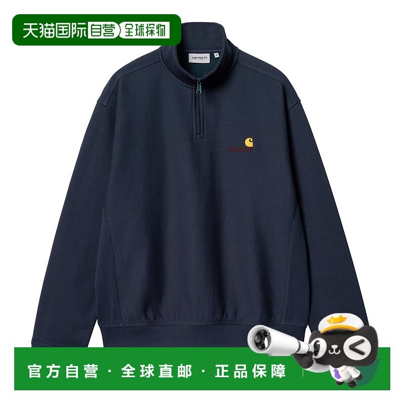日本直邮Carhartt WIP SS24 Half Zip American Script Sweat 半
