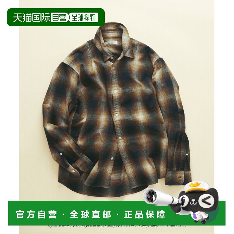 JOURNAL STANDARD 男装 全棉法兰绒格纹常规衬衫 26050600512030