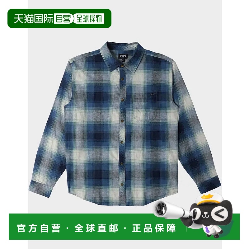 自营billabongMen's Coastline Flannel Shirt In Dark Navy Blue