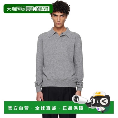 香港直邮Jil Sander 吉尔 桑达 男士 灰色 Lightweight Wool Polo