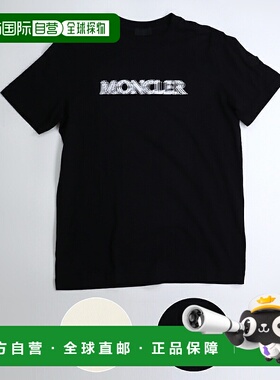 日本直邮MONCLER 男士短袖 T 恤 8C00005 89A17 圆领徽标