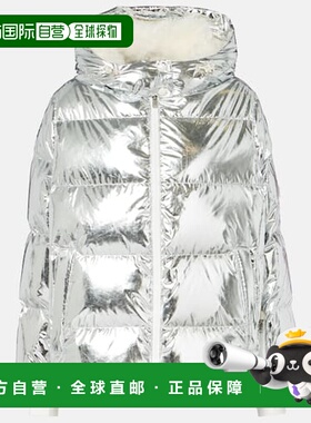 1h可退 香港直邮YVES SALOMON 女士 Hooded down jacket 滑雪服