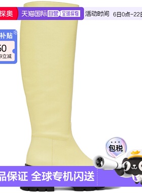 1h可退 香港直邮潮奢 BY FAR 女士 黄色 Russel 高筒靴 22FWRUSDI