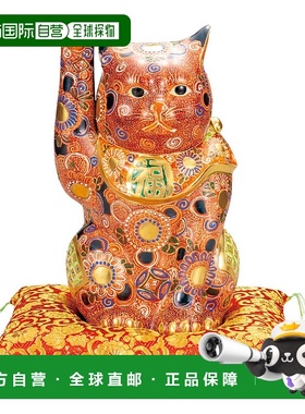 日本直邮九谷烧十号招财猫 大号摆件护身符招财猫流行礼物结婚礼/