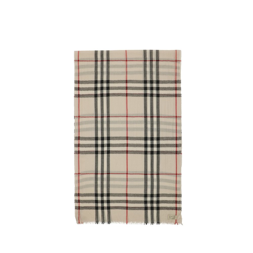 BURBERRY 女士围巾 3924751 灰色 Check Scarf