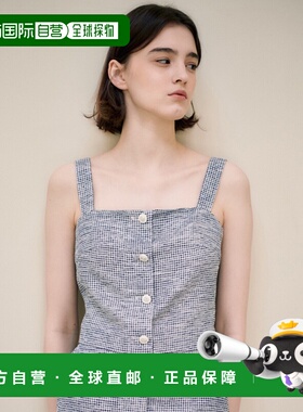 韩国直邮LOEUVRE正品 吊带衫301696268Mini Check Bustier SW2MB6