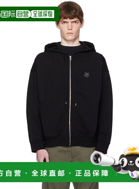 香港直邮MAISON KITSUNE 男士 黑色 Bold Fox Head Patch Fullzip