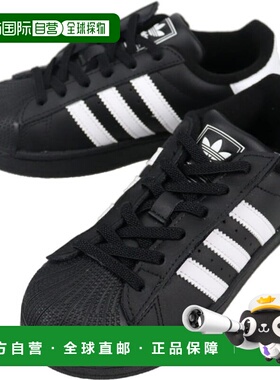 日本直邮阿迪达斯儿童 Superstar II CF EL C SST 运动鞋黑色/白/