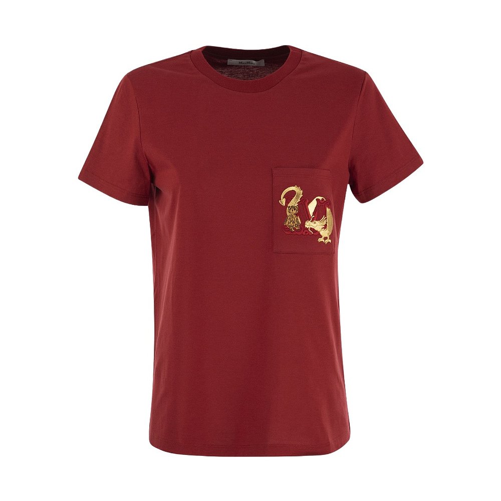 MAX MARA 女士衬衫 1194101106005 SS2024 红色 短袖圆领T恤图片