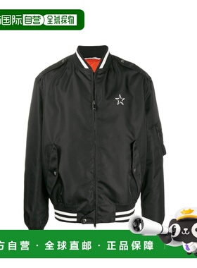 1h可退 【99新未使用】香港直邮Valentino 黑色拉链棒球外套 TV3C